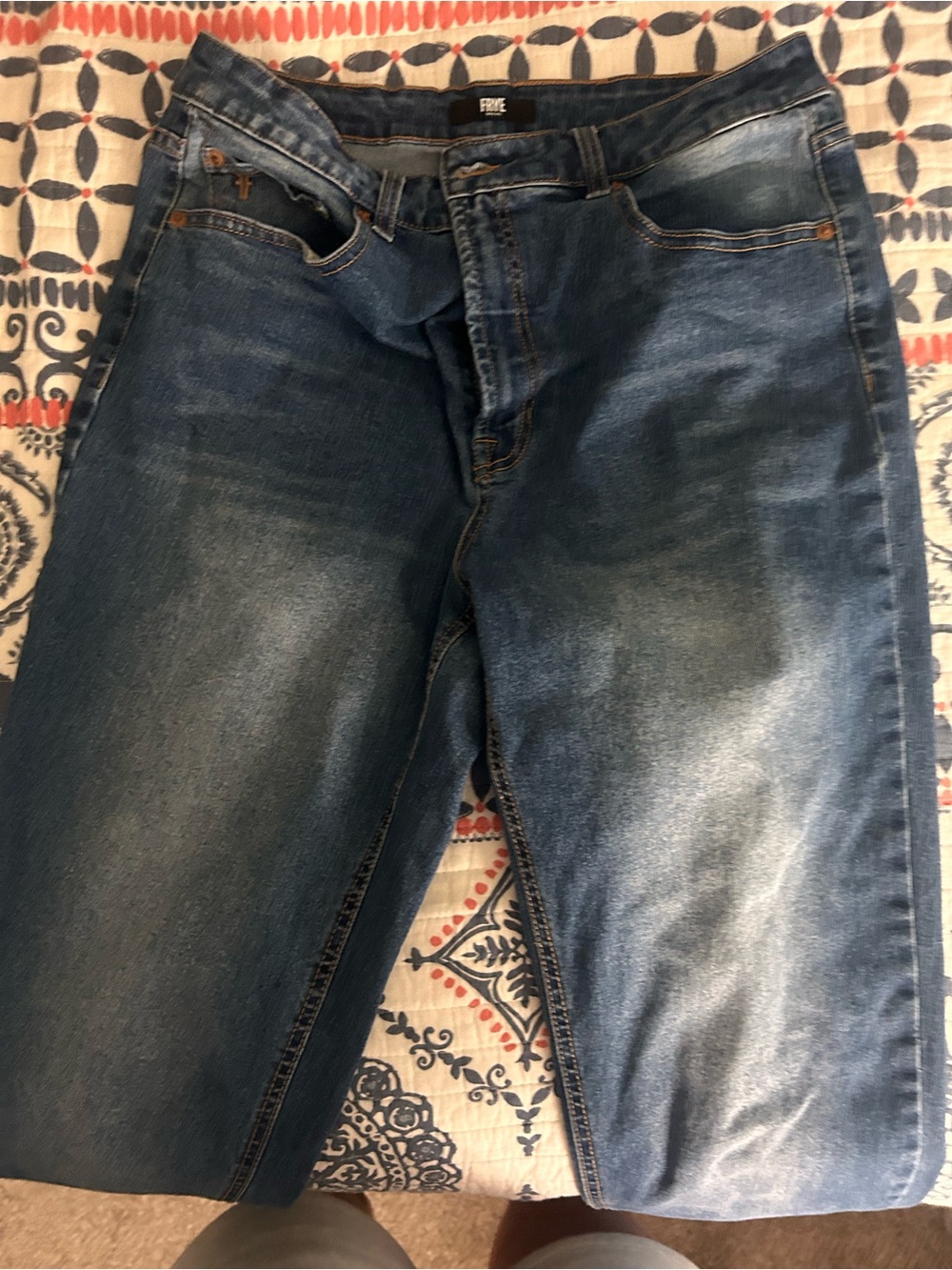 Frye Women's Boyfriend Jeans in Faded Blue Wash